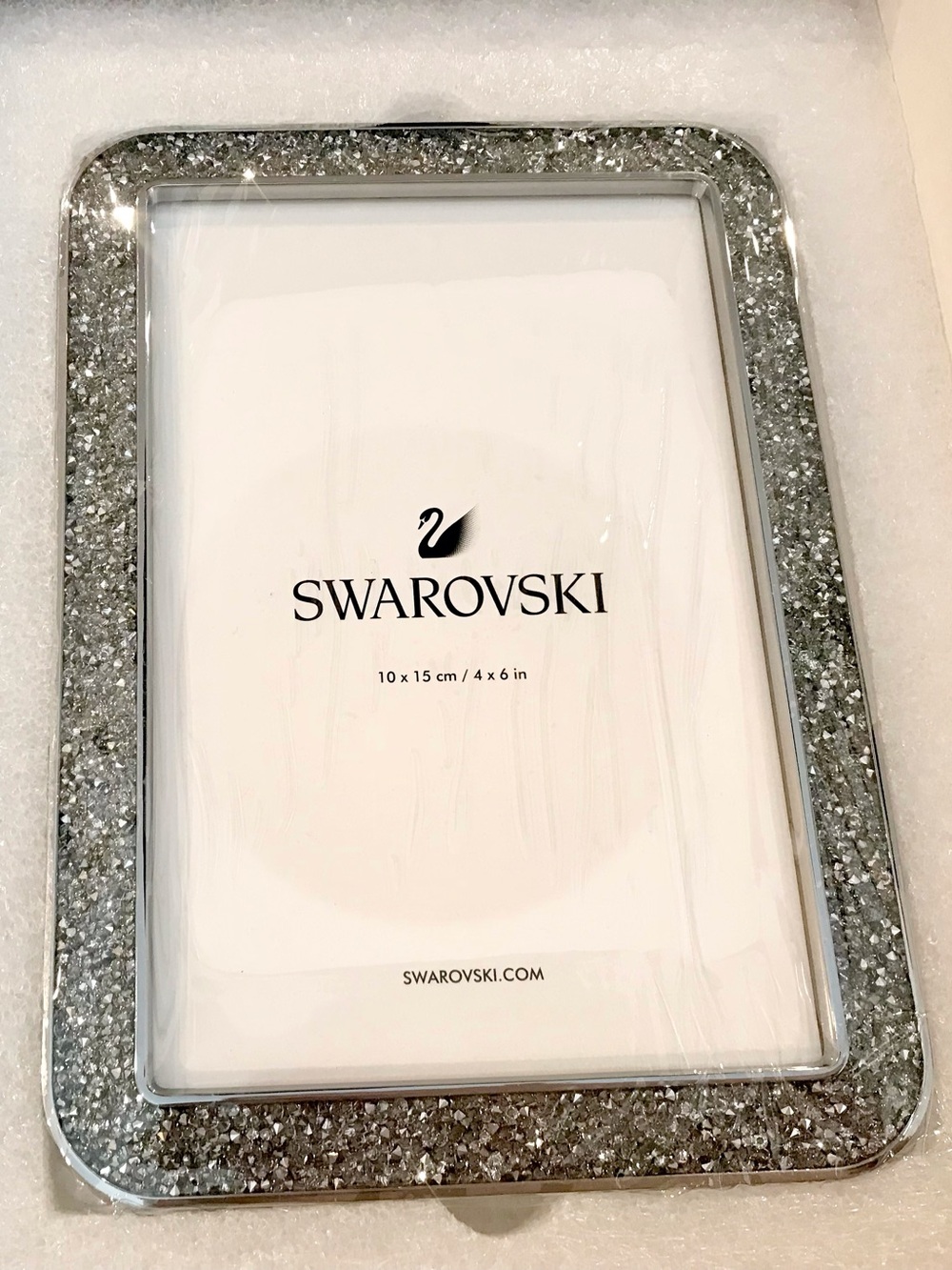 NWT SWAROVSKI Minera  Frame, Silver-Tone Metal with Crystal Accents 4 x 6 photo - Picture 2 of 9